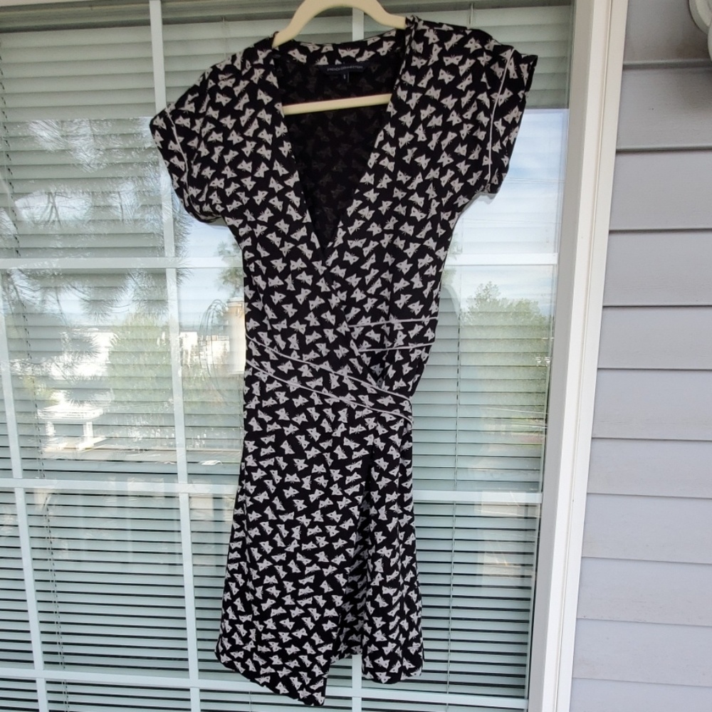 French Connection cotton wrap dress